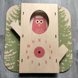 DIY wood owl tree clock